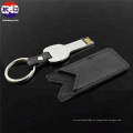 Unidad flash USB con funda de cuero